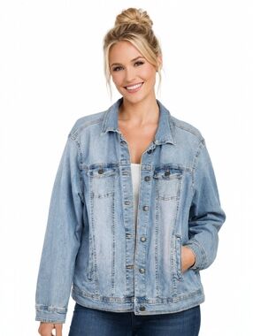 Serra Light Wash Denim Jacket | Stretch | Classic Everyday Layer XL